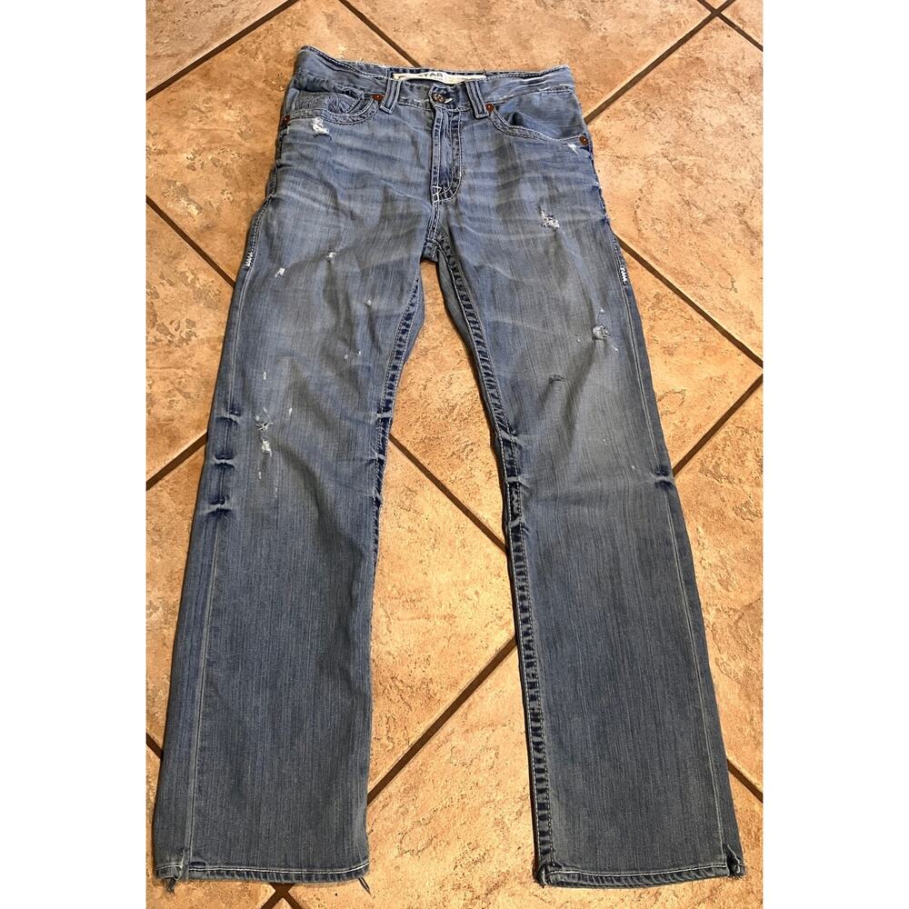 Big Star Liv Bootcut Jeans 31R Distressed Blue Denim Streetwear Skater Mexico